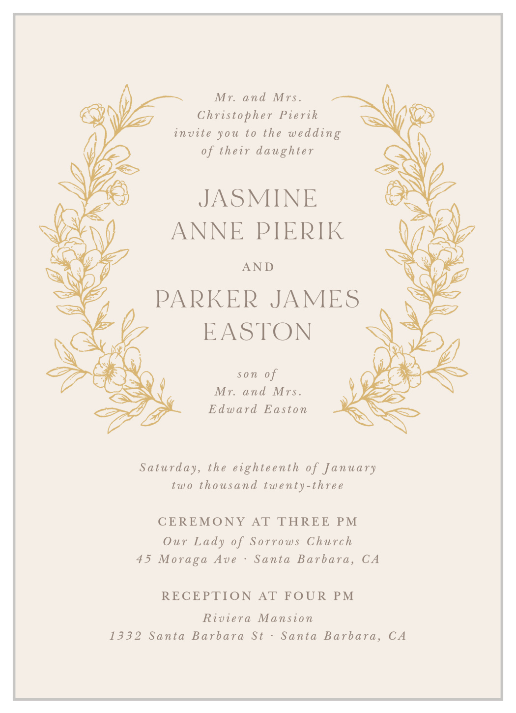 Romantic Garden Wedding Invitations