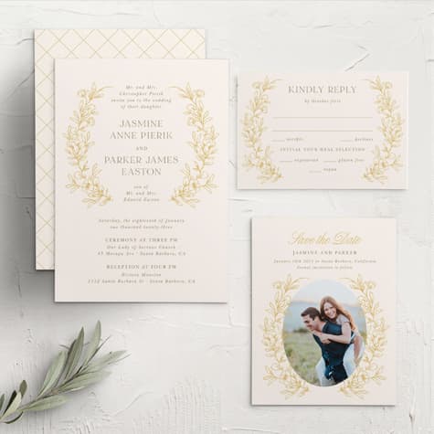 Romantic Garden Wedding Invitations