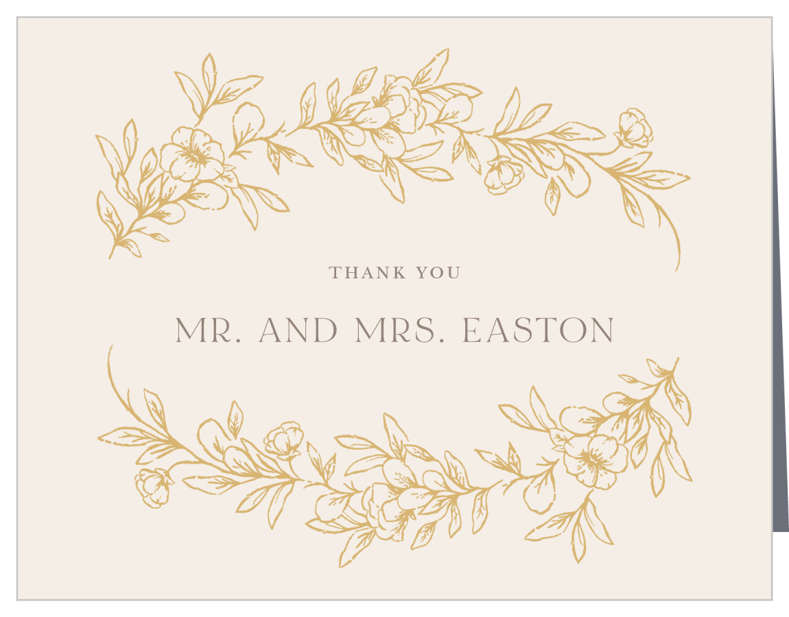 Romantic Garden Wedding Thank You Cards