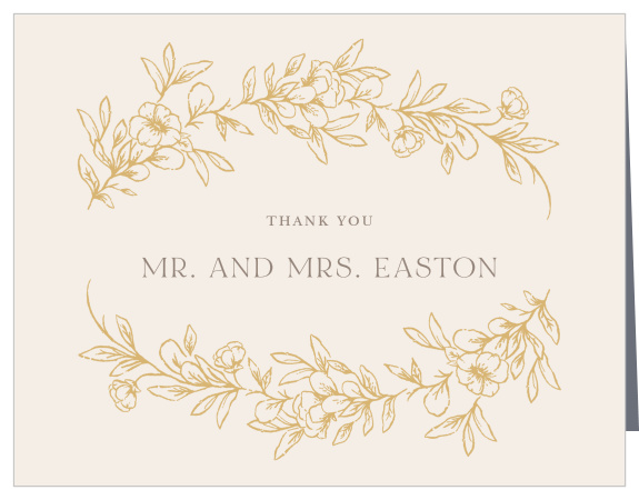 Romantic Garden Wedding Thank You Cards