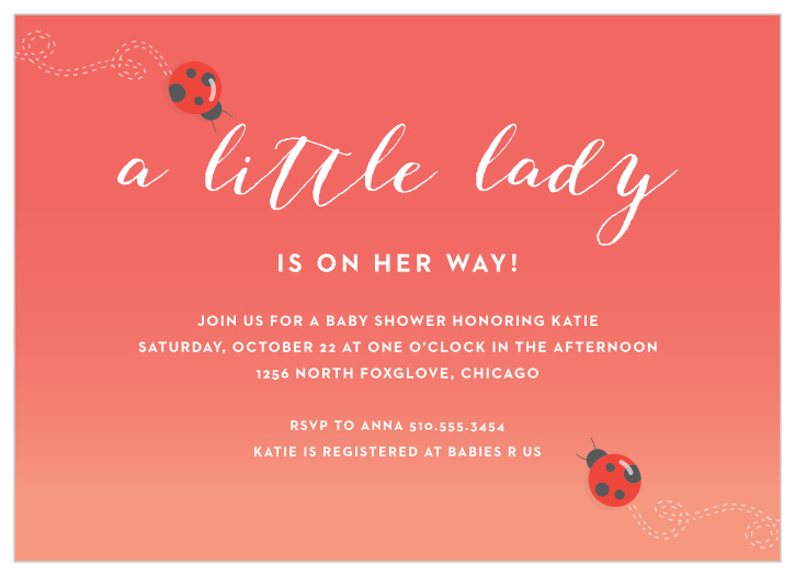 Looking for the perfect baby invitation? Look no further! With our Sweet Ladybug Baby Shower Invitations.