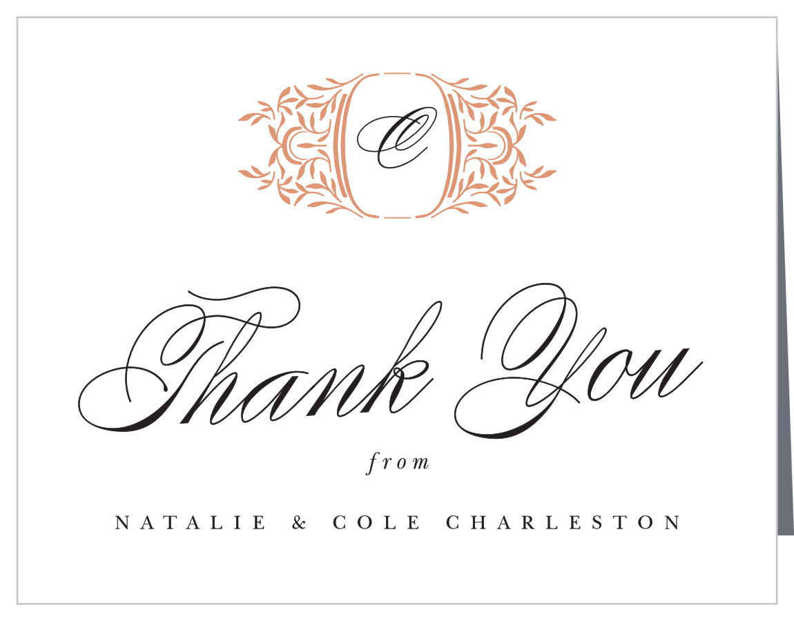 Fancy Filigree Wedding Thank You Cards