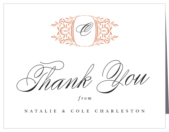 Fancy Filigree Wedding Thank You Cards