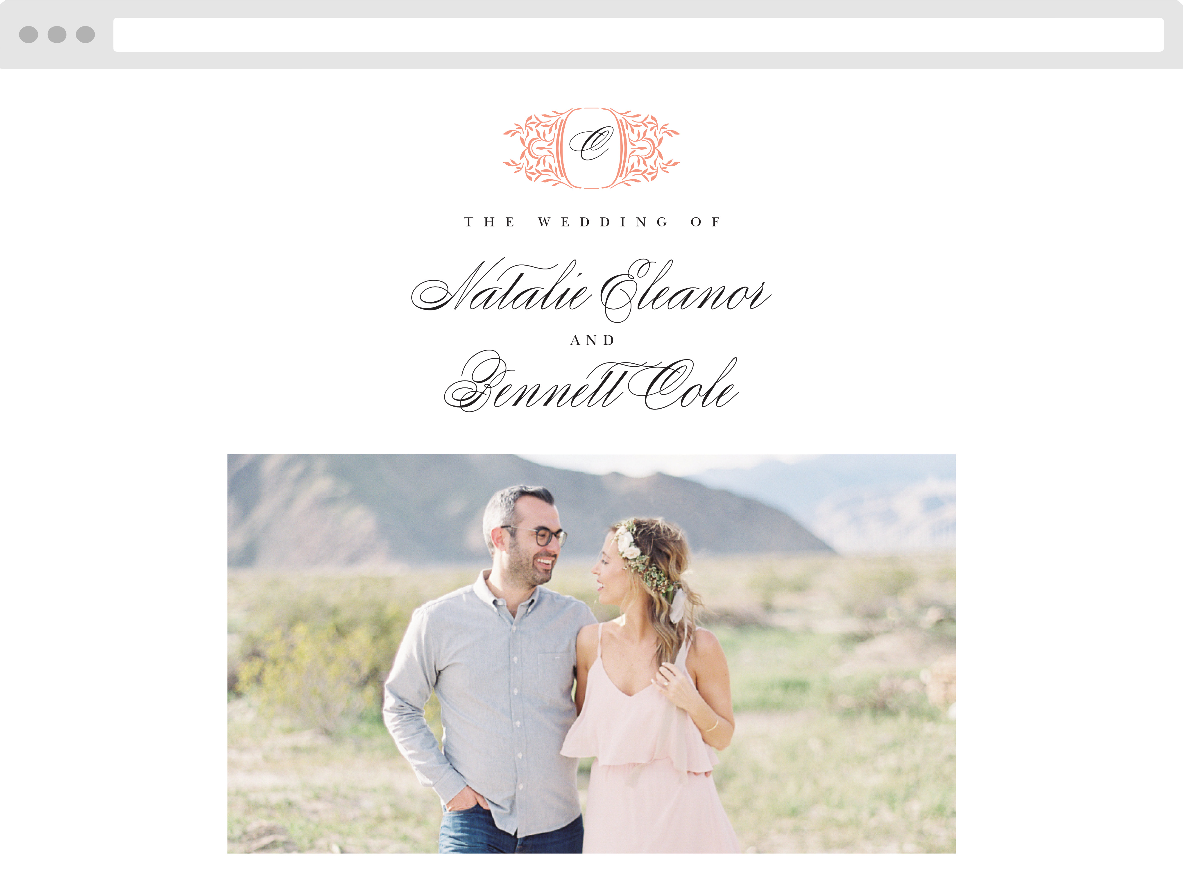 Fancy Filigree Wedding Website