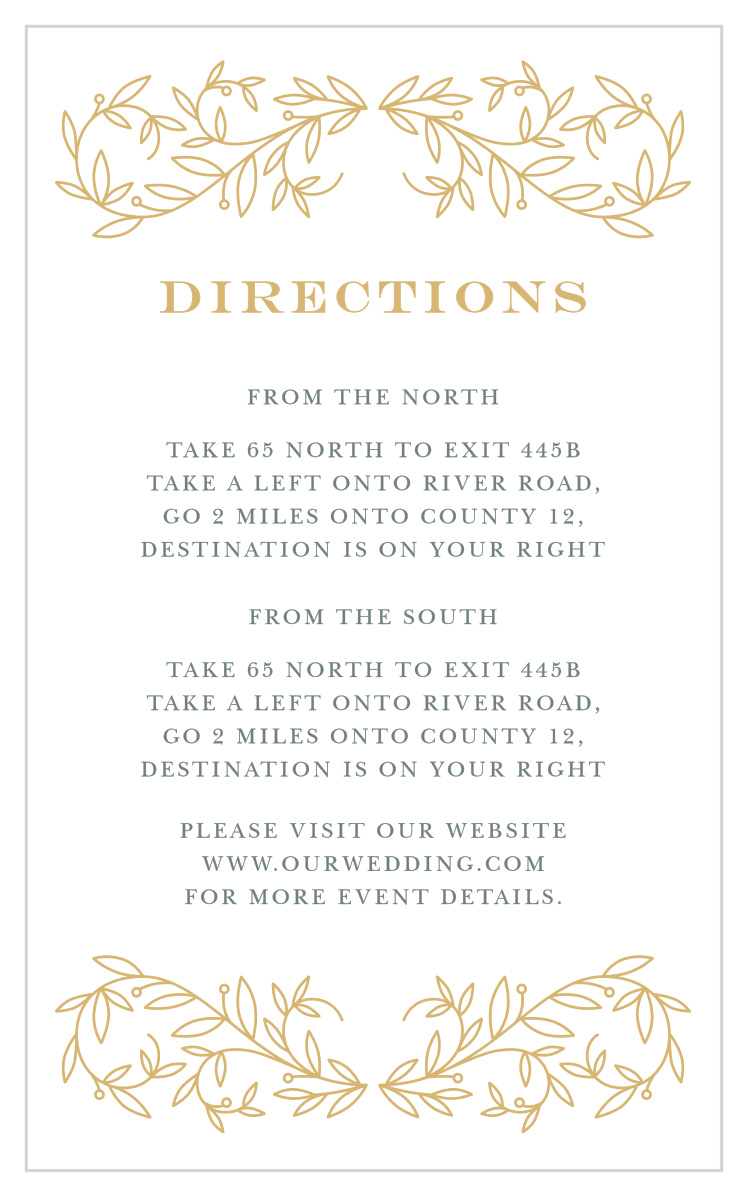 Swirling Vines Direction Cards