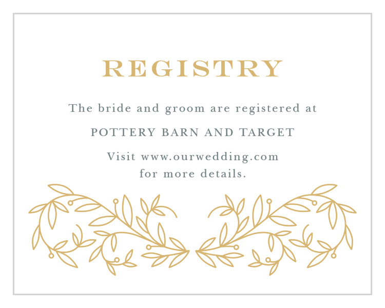 Swirling Vines Registry Cards