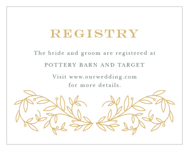 Swirling Vines Registry Cards