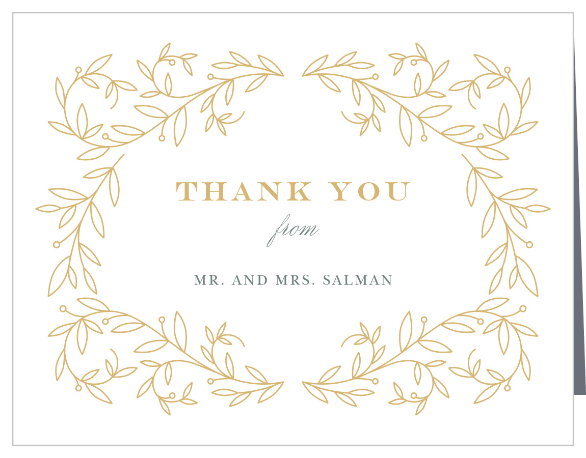 Swirling Vines Wedding Thank You Cards