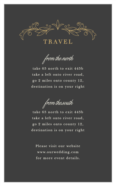 Ornate Baroque Direction Cards