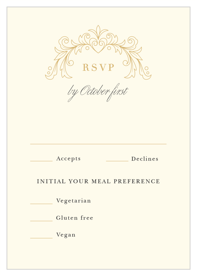 Ornate Baroque Response Cards