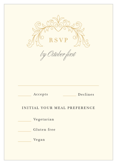 Ornate Baroque Response Cards