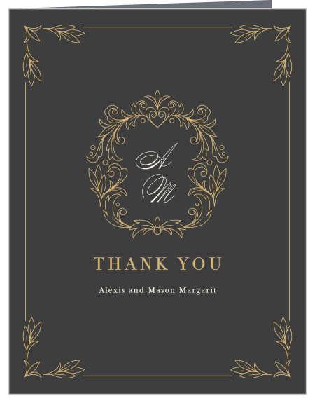 Ornate Baroque Wedding Thank You Cards