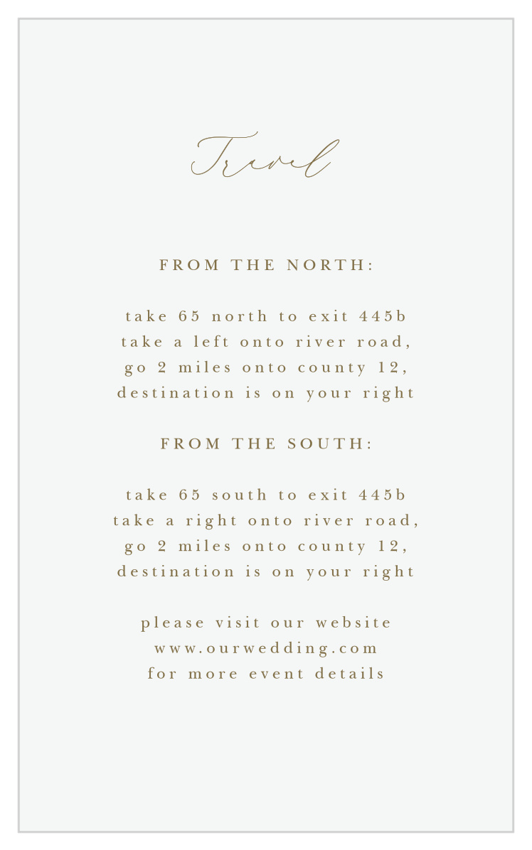 Golden Crest Direction Cards