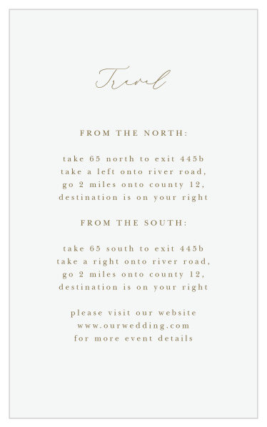 Golden Crest Direction Cards