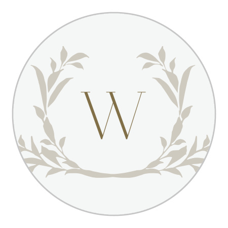 Golden Crest Wedding Stickers