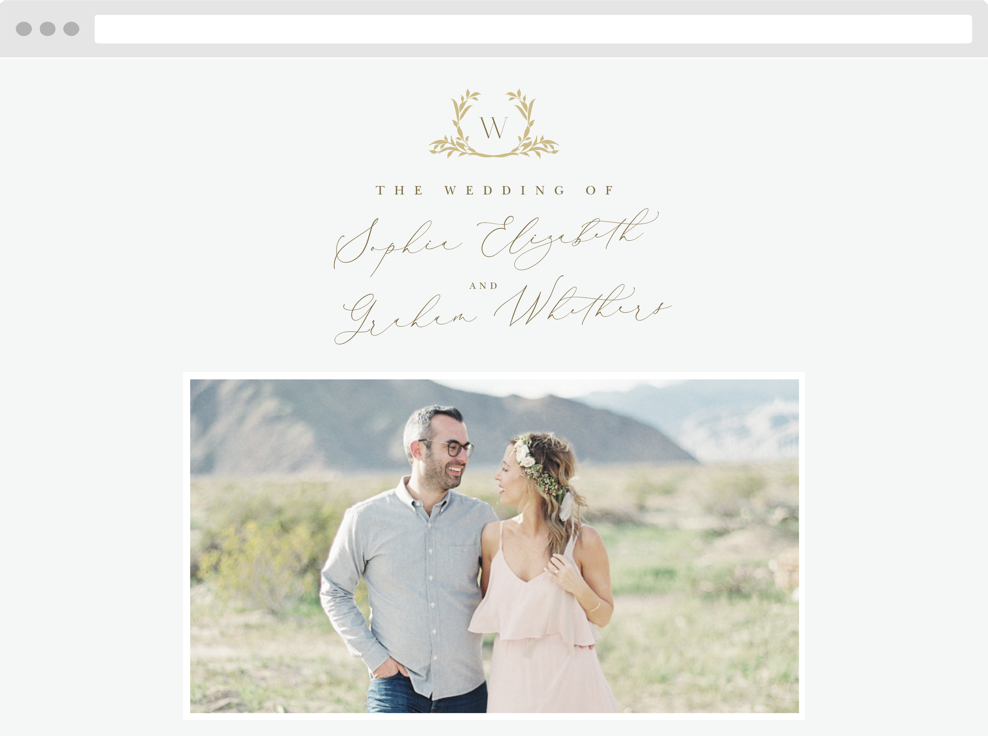 Golden Crest Wedding Website