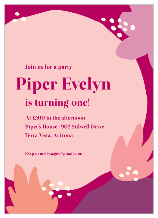 Look no further than our Embellished Circle First Birthday Invitations for a truly unique card, for a truly unique birthday kid!