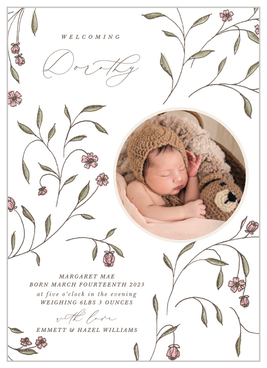 Our Storybook Keepsake Birth Announcements share the news of your little one with family and friends.