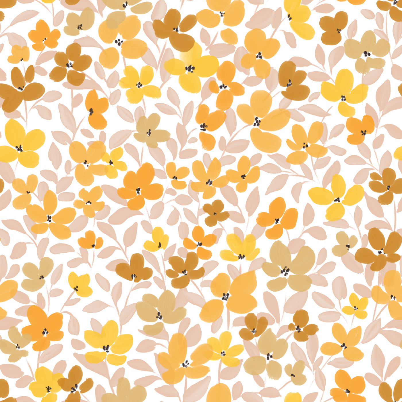 Painted Petals Wallpaper