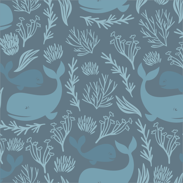 Create an underwater adventure in your child's room with our Whale of a Time Peel and Stick Wallpaper.