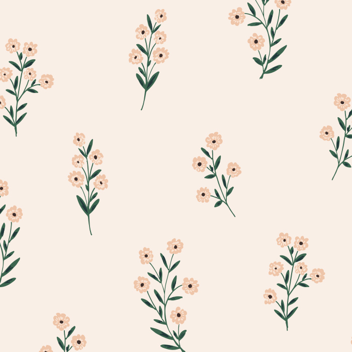 Transform your space with the illustrated Ambrosia pink flower bunches of our Dainty Flower Garden Peel and Stick Removable Wallpaper.