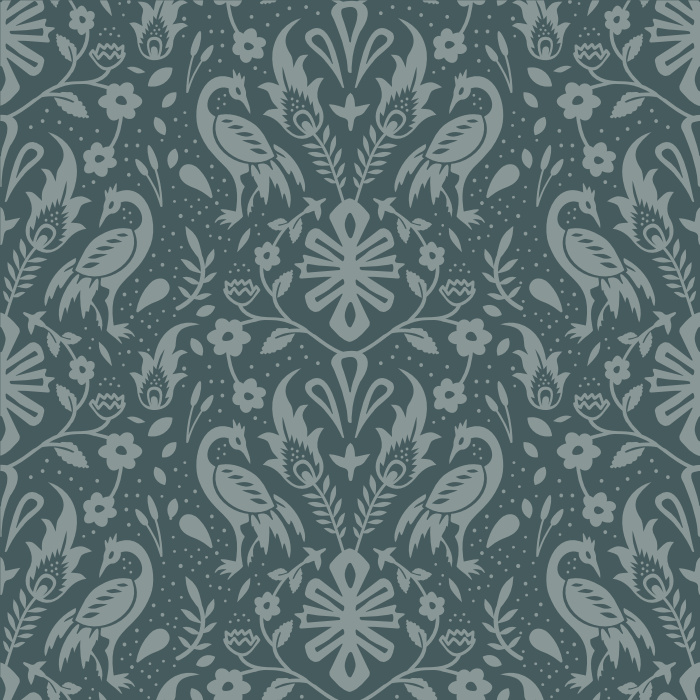 Create the beautifully elegant space you've always wanted with our Peacock Damask Peel and Stick Wallpaper.
