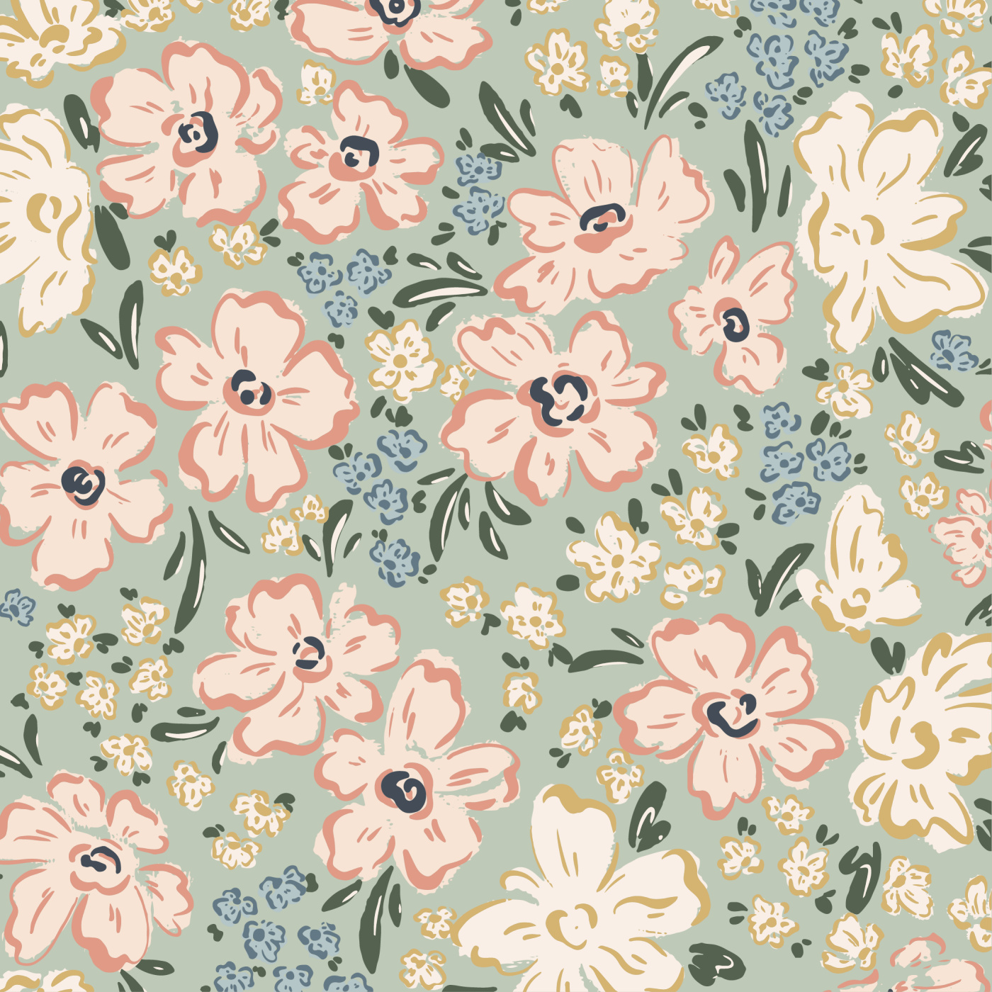 Laced Meadow Wallpaper
