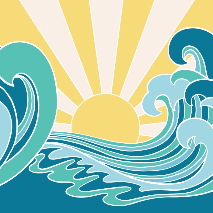 Make a bold statement with our Big Wave Peel and Stick Wallpaper.