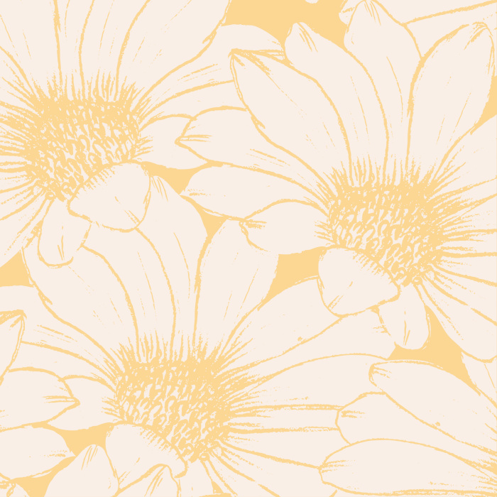Create a huge statement of nature in any room of your home with our Hand Drawn Daisy Peel and Stick Wallpaper.