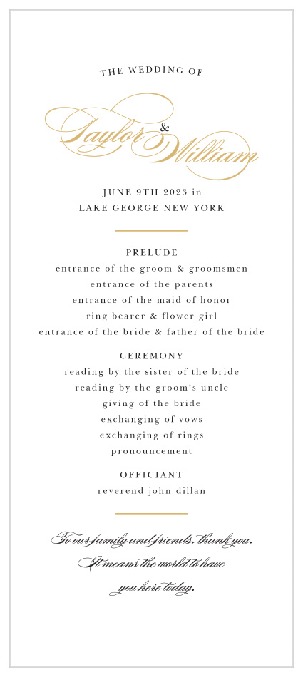 Set the stage for your perfect day with our Elegant Vintage Tea Wedding Programs.