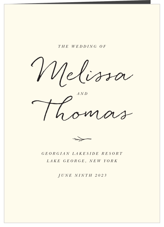Our Weathered Twig Folded Wedding Programs ensure that your guests will follow along with the moments and members of your wedding ceremony.