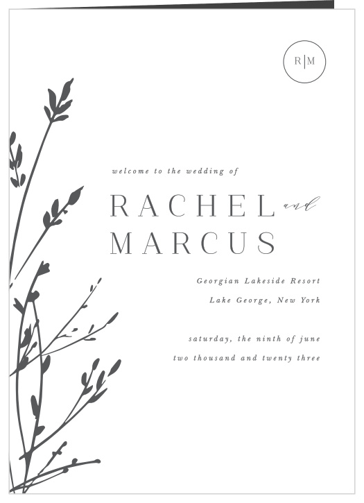 Walk family and friends through every step of your marriage ceremony with the rustic look of our Sweet Grass Folded Wedding Programs.