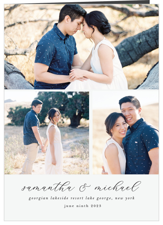 Our Stacked Photo Folded Wedding Programs keep family and friends up-to-date throughout your ceremony. 