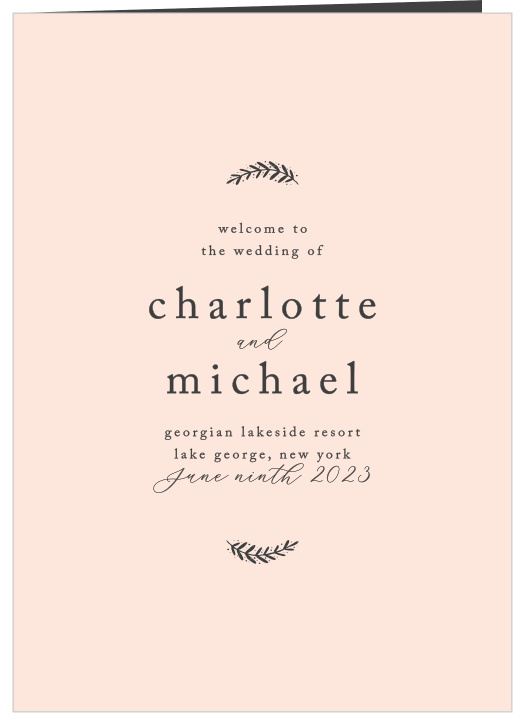 Keep everyone up-to-date throughout your ceremony with our Perfectly Personalized Folded Wedding Programs.