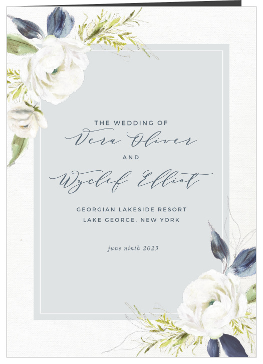 Let family and friends know every step of your ceremony with our Oil Paint Textured Folded Wedding Programs.