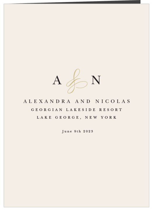 Make sure your family and friends stay up-to-date throughout your ceremony with our Modern Monogram Folded Wedding Programs.