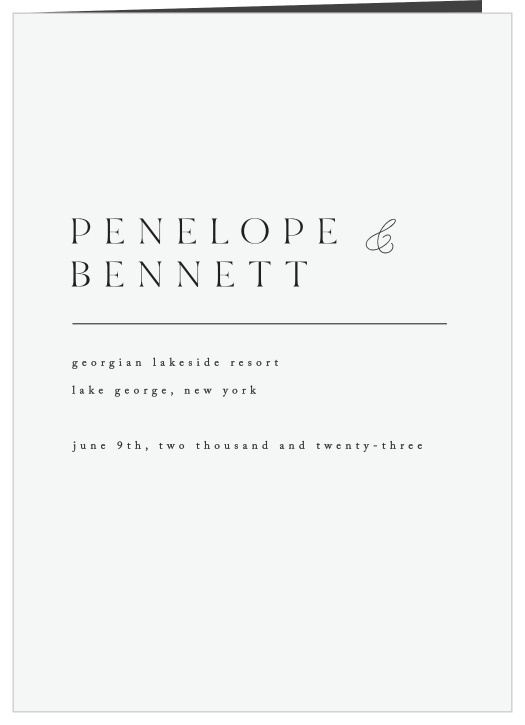 Walk family and friends through every step of your ceremony with our Minimal Magnifique Folded Wedding Programs.