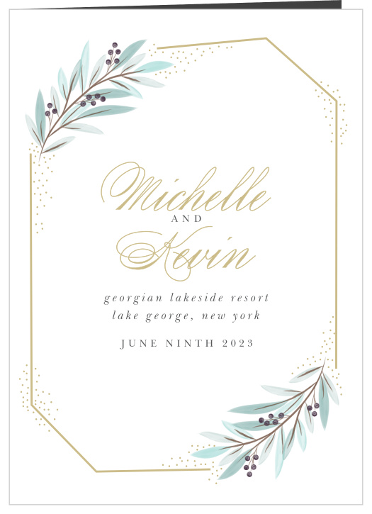 Our Geometric Union Folded Wedding Programs keep family and friends up-to-date throughout your ceremony.