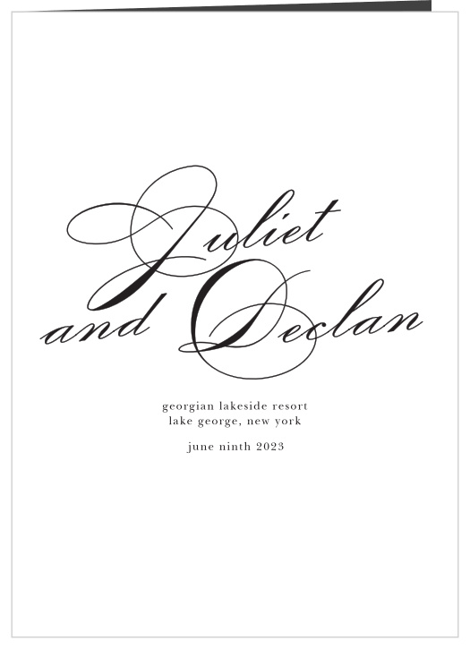 Make sure your big day runs smoothly with our Classic Script Folded Wedding Programs.