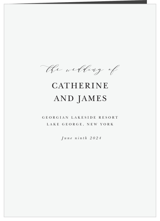 Keep everyone on the same page with our Classic Simplicity Folded Wedding Programs.