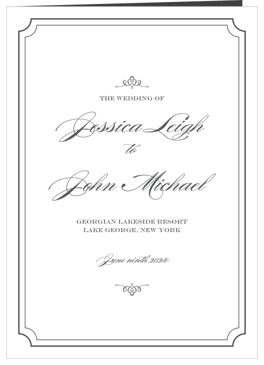 Keep all your guests on the same page with our Elegant Script Folded Wedding Programs.