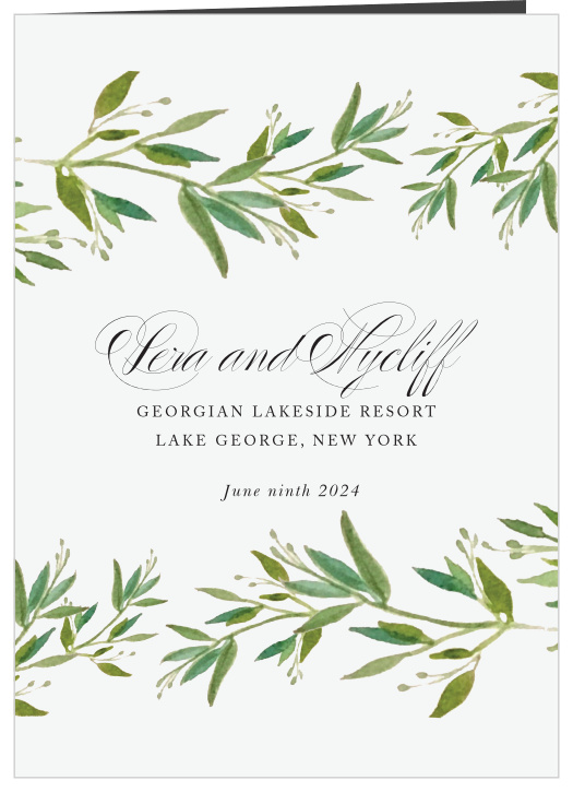 Create the perfect wedding day with our Elegant Vines Folded Wedding Programs.
