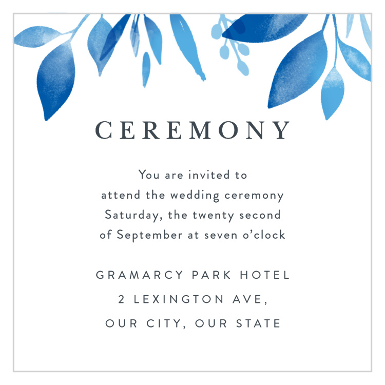 Botanic Love Ceremony Cards