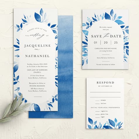 Botanic Love Tea Wedding Invitations