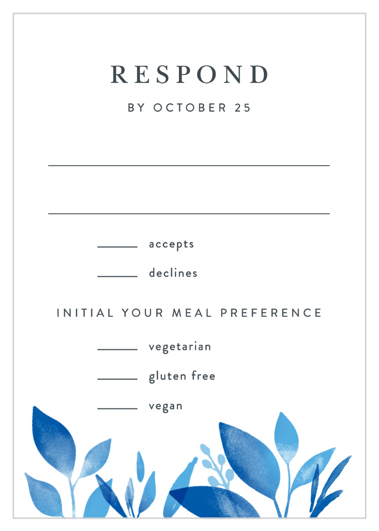 Botanic Love Response Cards