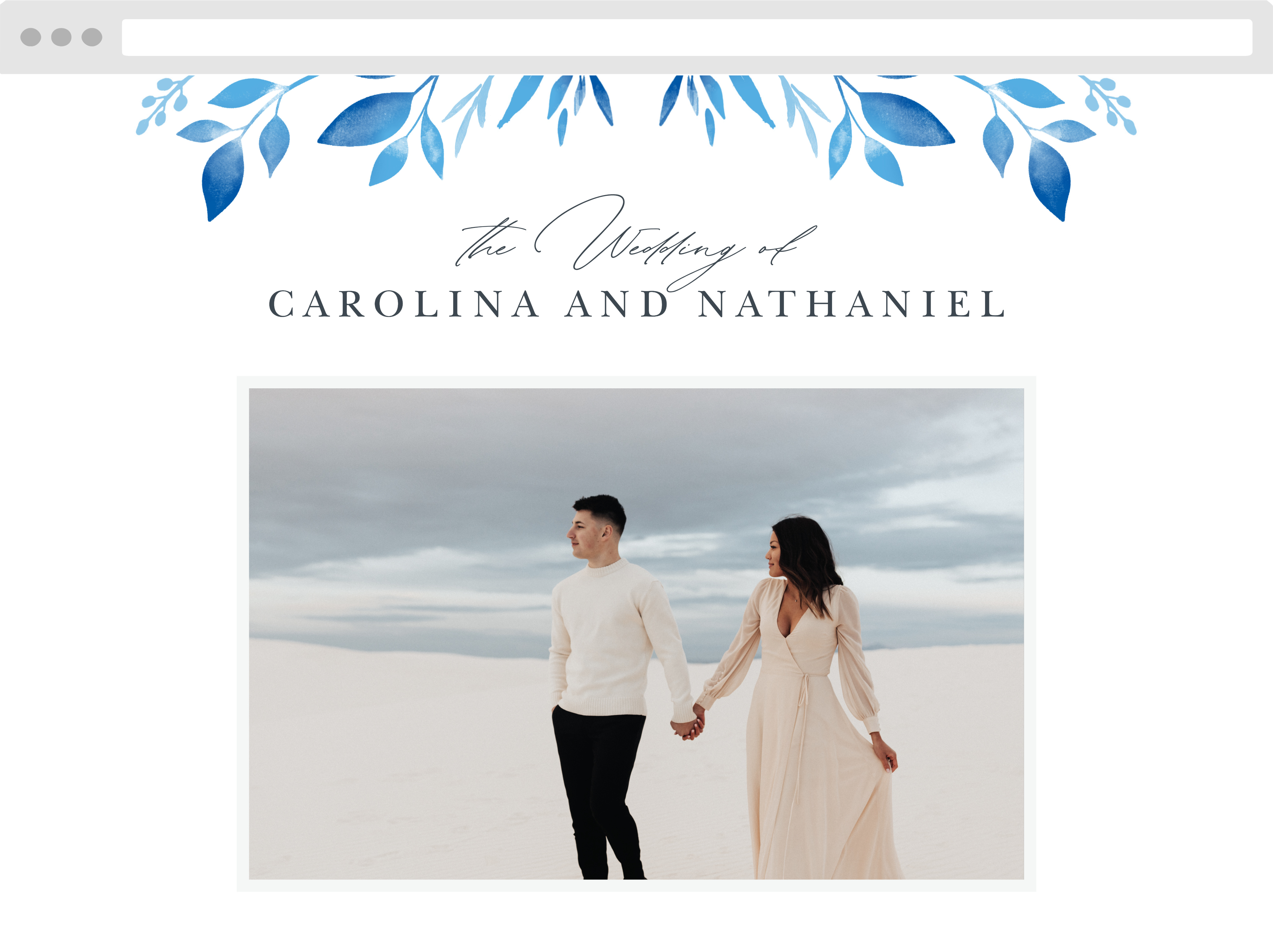 Botanic Love Wedding Website