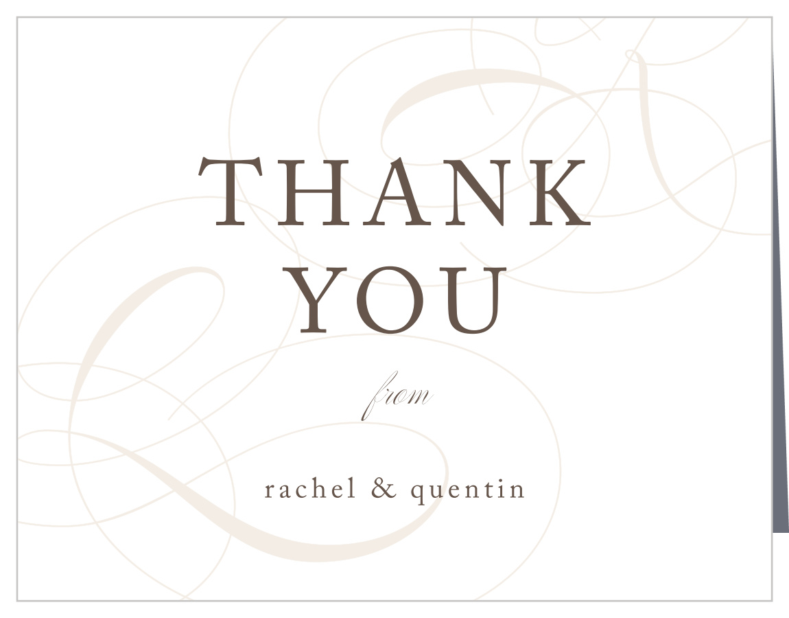 Charming Script Wedding Thank You Cards