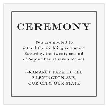 Citrus Celebration Ceremony Cards