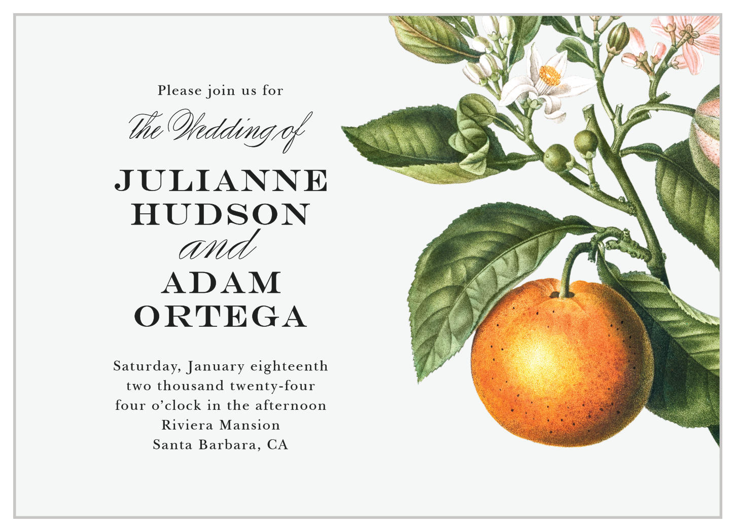 Citrus Celebration Wedding Invitations