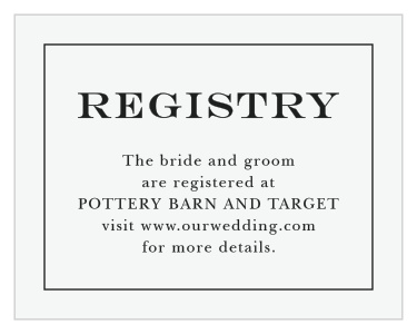 Let family and friends know where you would like your wedding gifts from when you send out our Citrus Celebration Registry Cards.